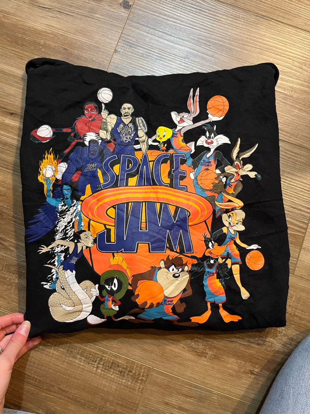 Space Jam‎ Black Graphic Pullover Hoodie